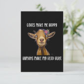 Geiten maken me gelukkig, Goat Lover Informatiekaartje (Staand voorkant)