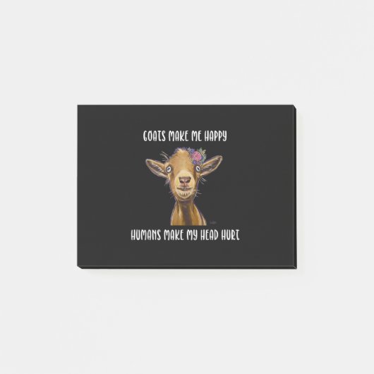 Geiten maken me gelukkig, Goat Lover Post-it® Notes (Voorkant)