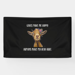 Geiten maken me gelukkig met geit spandoek