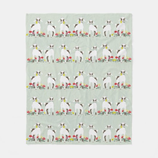 Geiten Medium Fleece Deken (Voorkant)