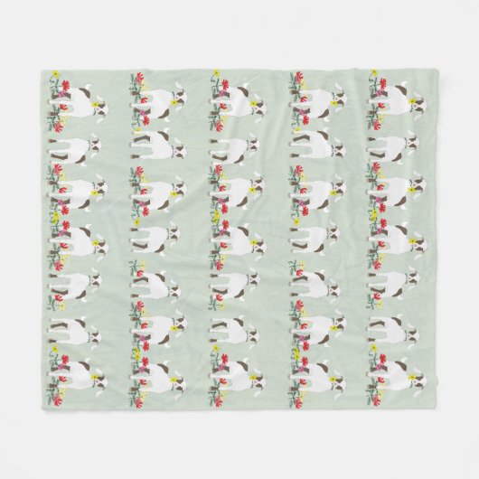 Geiten Medium Fleece Deken (Voorkant (Horizontaal))