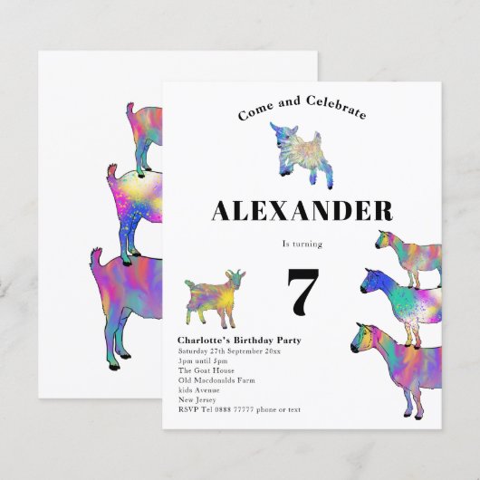 Geiten met als geboortedag beschouwd (Voorkant / Achterkant)