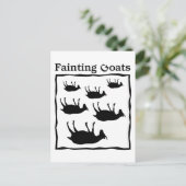 Geiten met flauwvallen briefkaart (Staand voorkant)