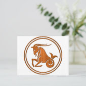 Geiten met houten capricorn Zodiab Zee Geiten Astr Briefkaart (Staand voorkant)