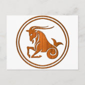 Geiten met houten capricorn Zodiab Zee Geiten Astr Briefkaart (Voorkant)