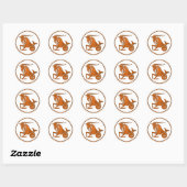 Geiten met houten capricorn Zodiab Zee Geiten Astr Ronde Sticker (Vel)