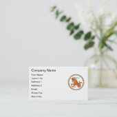 Geiten met houten capricorn Zodiab Zee Geittekenin Visitekaartje (Staand voorkant)