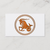 Geiten met houten capricorn Zodiab Zee Geittekenin Visitekaartje (Achterkant)