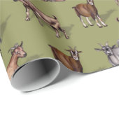 Geiten op groen - Goat Herd Pattern Cadeaupapier (Rol Hoek)