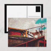 geiten op het dak briefkaart (Voorkant / Achterkant)