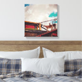 geiten op het dak canvas afdruk (Insitu (Slaapkamer))