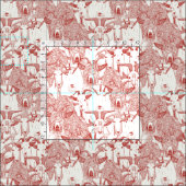 Geiten Poppy Red Natural Stof (Delen)