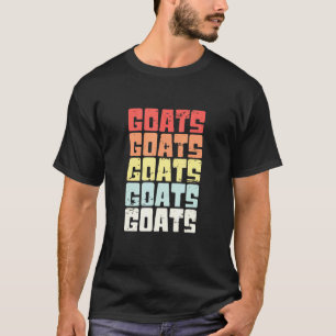 Geiten Retro Vintage Ontwerp Geit Dier T-shirt