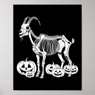 Geiten Skelet Verjaardag Halloween Mannen Vrouwen Poster