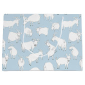 Geiten spelen - babyblauw groot cadeauzakje (Voorkant)