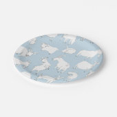 Geiten spelen - babyblauw papieren bordje (Gekanteld)