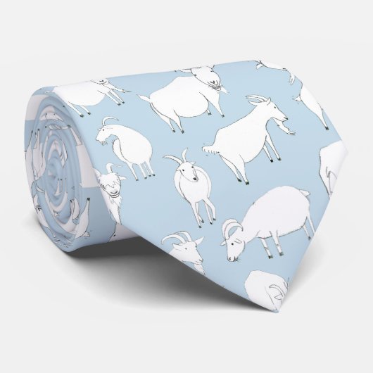 Geiten spelen - babyblauw stropdas (Opgerold)