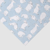 Geiten spelen - babyblauw tissuepapier (Detail)