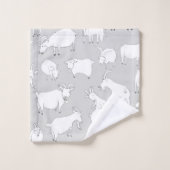 Geiten spelen - Grijs Bad Handdoek (Wasdoekje)