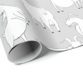 Geiten spelen - Grijs Cadeaupapier (Rol Hoek)
