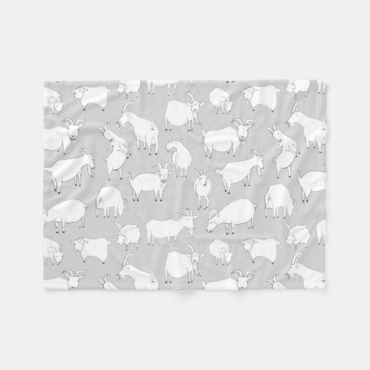 Geiten spelen - Grijs Fleece Deken (Voorkant (Horizontaal))