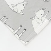 Geiten spelen - Grijs Fleece Deken (Hoek)