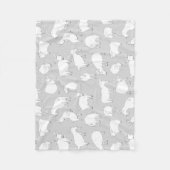 Geiten spelen - Grijs Fleece Deken (Voorkant)