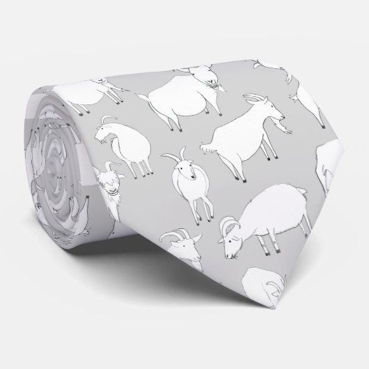 Geiten spelen - Grijs Stropdas (Opgerold)