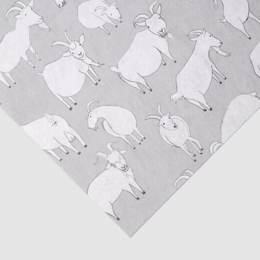 Geiten spelen - Grijs Tissuepapier (Detail)