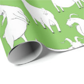 Geiten spelen - Groen Cadeaupapier (Rol Hoek)