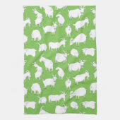 Geiten spelen - groen theedoek (Verticaal)