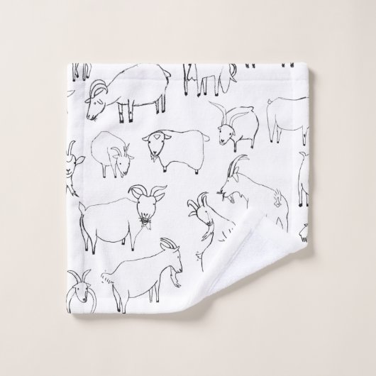 Geiten spelen - Transparante Bad Handdoek (Wasdoekje)