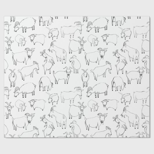 Geiten spelen - Transparante Cadeaupapier (Vlak)