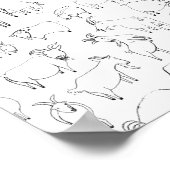 Geiten spelen - Transparante Poster (Hoek)