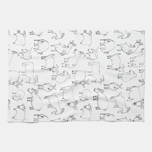 Geiten spelen - Transparante Theedoek (Horizontaal)