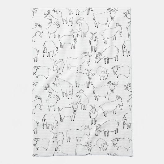 Geiten spelen - Transparante Theedoek (Verticaal)