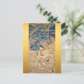 Geiten Tapestry Chinees Nieuwjaar Verjaardag Zodia Feestdagenkaart (Staand voorkant)