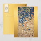 Geiten Tapestry Chinees Nieuwjaar Verjaardag Zodia Feestdagenkaart (Voorkant / Achterkant)