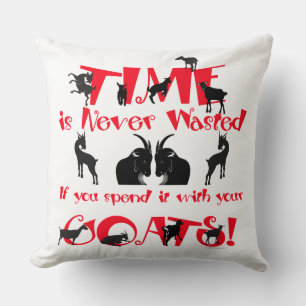 Geiten  Tijd wordt nooit verspild GetYerGoat Kussen
