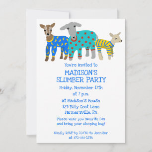 Geiten van de Kinder partij van Pajamas Kaart