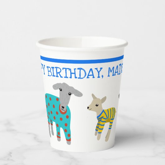 Geiten van de Kinder partij van Pajamas Papieren Bekers (Links)