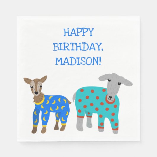 Geiten van de Kinder partij van Pajamas Servet (Voorkant)