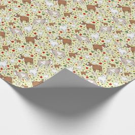 Geiten van geel cadeaupapier