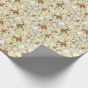 Geiten van geel cadeaupapier