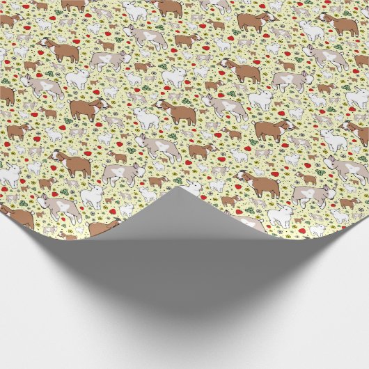 Geiten van geel cadeaupapier (Hoek)