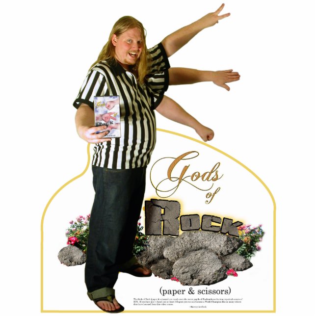 Geiten van rots (papier en schaar) staand fotobeeldje  (Voorkant)