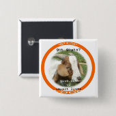 geiten vierkante button 5,1 cm (Voorkant /achterkant)