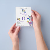 Geiten Waterverf Birthday Partij Paarse begroting Flyer (Hand)