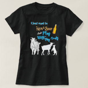 GEITEN   Wil een bier en een spel hebben met Goats T-shirt