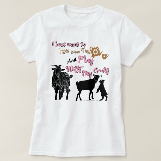 GEITEN | Wil wat thee en speel met geiten? T-shirt (Design voorkant)